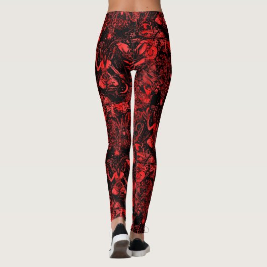 Viktorianischer Baphomet Goth Leggings (Rückseite)