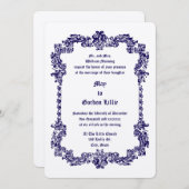 Viktorianischer Barockstil Einladung (Vorne/Hinten)