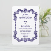 Viktorianischer Barockstil Einladung (Stehend Vorderseite)