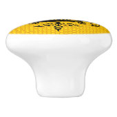 Viktorianischer Bienenstock Keramikknauf (Seitenansicht)