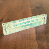 Viktorianischer Bilderrahmen und Wolken Namensplakette (Seite)