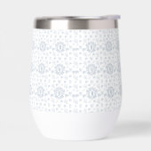 Viktorianischer blauer Toile-Wiederholungsmonogram (Links)