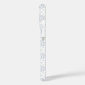 Viktorianischer blauer Toile-Wiederholungsmonogram Case-Mate iPhone Hülle (Rückseite / Links)