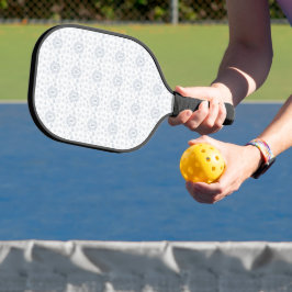 Viktorianischer blauer Toile-Wiederholungsmonogram Pickleball Schläger