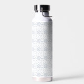 Viktorianischer blauer Toile-Wiederholungsmonogram Trinkflasche (Links)
