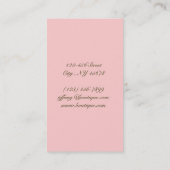 viktorianischer Blumenbäckereikleiner kuchen des Visitenkarte (Rückseite)