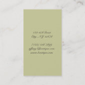 viktorianischer Blumenbäckereikleiner kuchen des Visitenkarte (Rückseite)