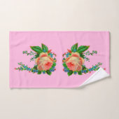 Viktorianischer Blumendruck Badhandtuch Set (Handtuch)