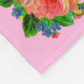 Viktorianischer Blumendruck Fleecedecke (Ecke)