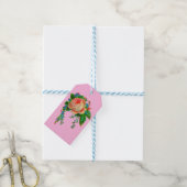 Viktorianischer Blumendruck Geschenkanhänger (Mit Garn)