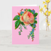 Viktorianischer Blumendruck Karte (Gelbe Blume)