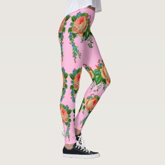 Viktorianischer Blumendruck Leggings (Rechts)