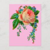 Viktorianischer Blumendruck Postkarte (Vorderseite)