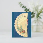 Viktorianischer Blumenfan Postkarte (Stehend Vorderseite)