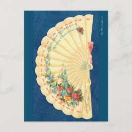 Viktorianischer Blumenfan Postkarte