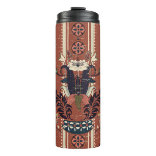 Viktorianischer Blumenstrauß: Verzierte Vintage-Mu Thermosbecher