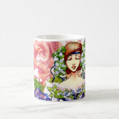 Viktorianischer Blumenwatercolor-Entwurf Kaffeetasse (Mittel)