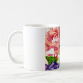 Viktorianischer Blumenwatercolor-Entwurf Kaffeetasse (Links)