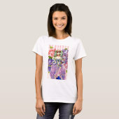 Viktorianischer Blumenwatercolor-Entwurf T-Shirt (Vorne ganz)