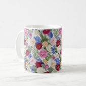 Viktorianischer Blush & Azure Botanical Kaffeetasse (Vorderseite Links)