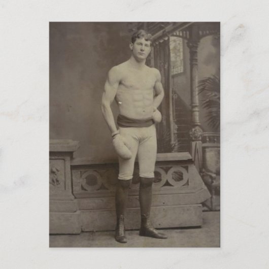 Viktorianischer Boxjunge Postkarte (Vorderseite)
