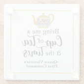 Viktorianischer britischer Royalty Tee Lover Vinta Glasuntersetzer (Rückseite)