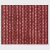 Viktorianischer Burgund und Goldstreifen Geschenkpapier (Flach)