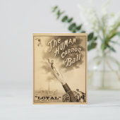 Viktorianischer Cannon Ball Vintag Circus Act Postkarte (Stehend Vorderseite)