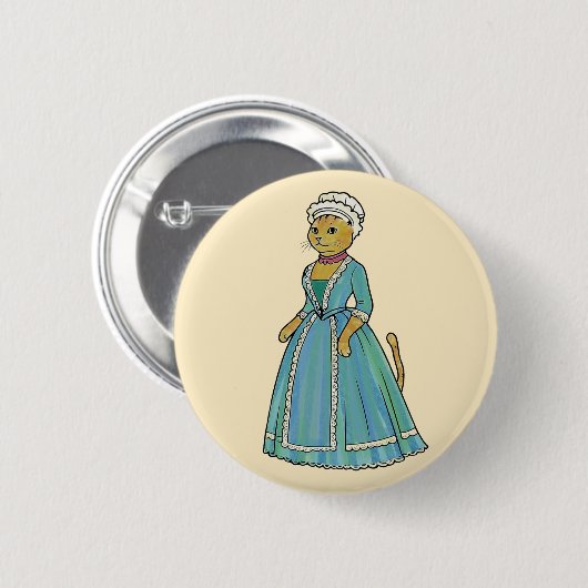 Viktorianischer Cat Queen Mouser History Button (Vorne & Hinten)