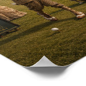 Viktorianischer Cavalier King Charles Golfspieler  Poster (Ecke)