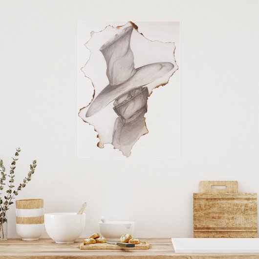 Viktorianischer Charme: Papierportrait auf Poster (Küche)