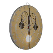 Viktorianischer Charme: Vintage Lampenposten Dartscheibe (Vorderseite Links)