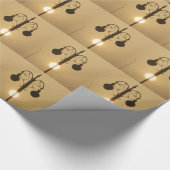 Viktorianischer Charme: Vintage Lampenposten Geschenkpapier (Ecke)