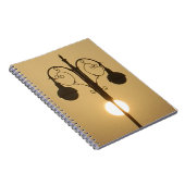 Viktorianischer Charme: Vintage Lampenposten Notizblock (Rechte Seite)