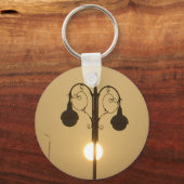 Viktorianischer Charme: Vintage Lampenposten Schlüsselanhänger (Vorderseite)