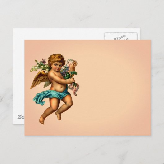 Viktorianischer Cherub Postkarte (Vorne/Hinten)