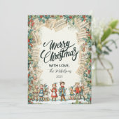 Viktorianischer Chor Frohe Weihnachten (Stehend Vorderseite)