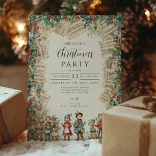 Viktorianischer Chor Frohe Weihnachten Einladung