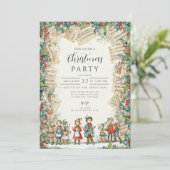 Viktorianischer Chor Frohe Weihnachten Einladung (Stehend Vorderseite)