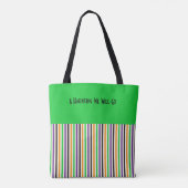 Viktorianischer Circus farbige vertikale Streifen Tasche (Rückseite)
