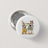 Viktorianischer Clowns-Button-Anstecker Button (Vorne & Hinten)