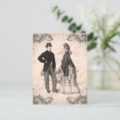 Viktorianischer Couple Retro-Vintager Stil Postkarte (Stehend Vorderseite)