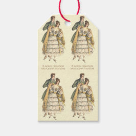 Viktorianischer Couple Vintage Weihnachtsgeschenke Geschenkanhänger