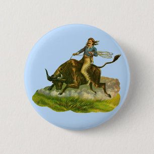 Viktorianischer Cowboy-Bulle Button
