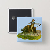 Viktorianischer Cowboy-Bulle Button (Vorne & Hinten)