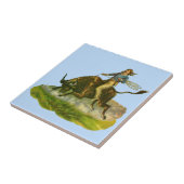 Viktorianischer Cowboy-Bulle Fliese (Seite)