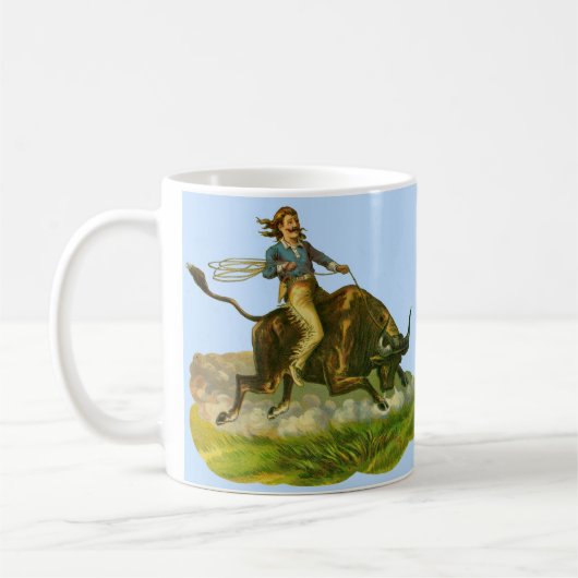 Viktorianischer Cowboy-Bulle Kaffeetasse (Links)