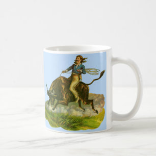 Viktorianischer Cowboy-Bulle Kaffeetasse