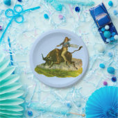 Viktorianischer Cowboy-Bulle Pappteller (Party)