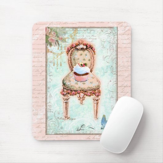 Viktorianischer Cupcake-Stil Mousepad (Mit Mouse)